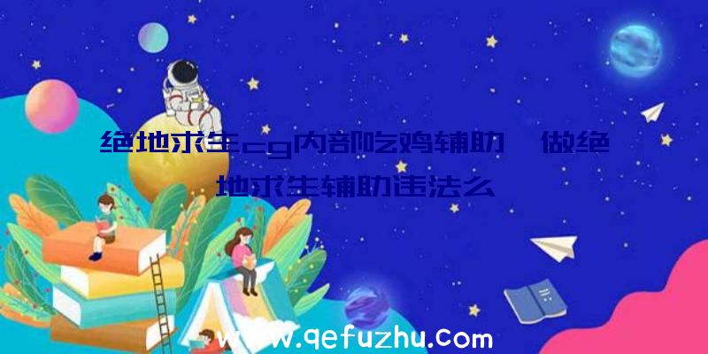 绝地求生cg内部吃鸡辅助、做绝地求生辅助违法么