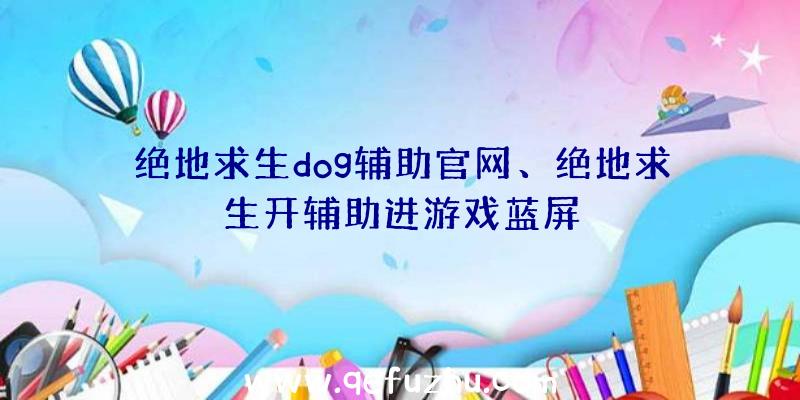 绝地求生dog辅助官网、绝地求生开辅助进游戏蓝屏