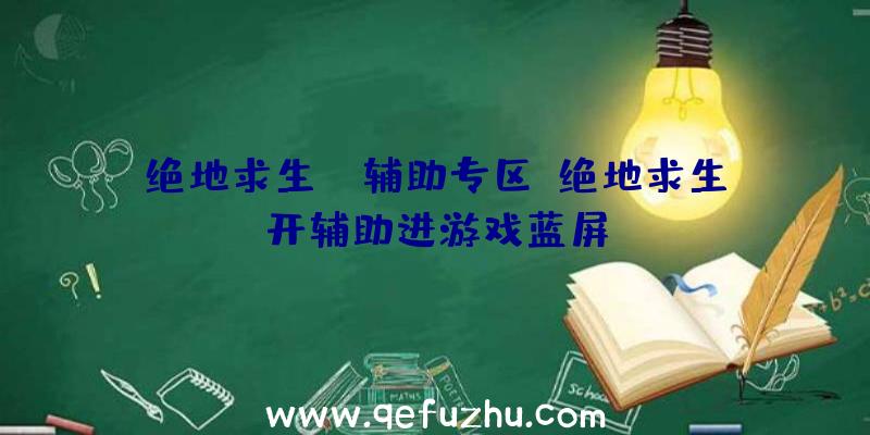 绝地求生dw辅助专区、绝地求生开辅助进游戏蓝屏