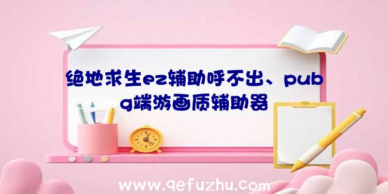 绝地求生ez辅助呼不出、pubg端游画质辅助器