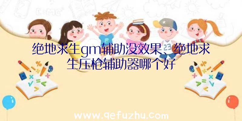 绝地求生gm辅助没效果、绝地求生压枪辅助器哪个好