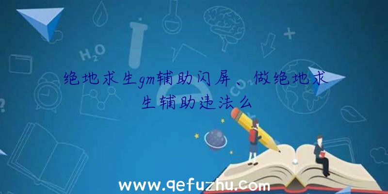 绝地求生gm辅助闪屏、做绝地求生辅助违法么