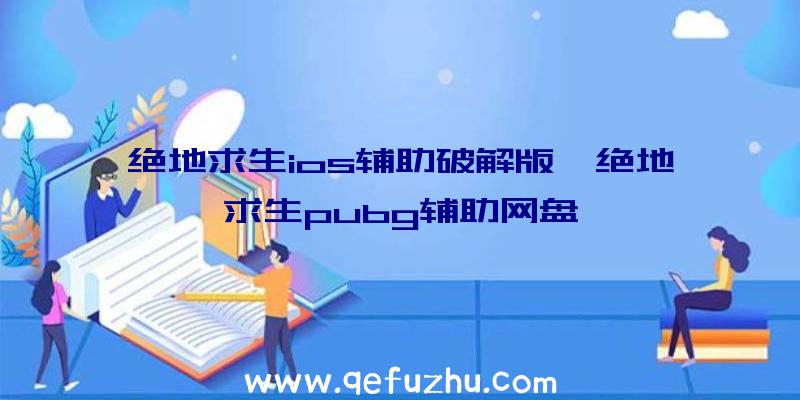 绝地求生ios辅助破解版、绝地求生pubg辅助网盘