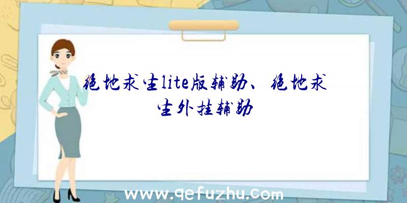 绝地求生lite版辅助、绝地求生外挂辅助