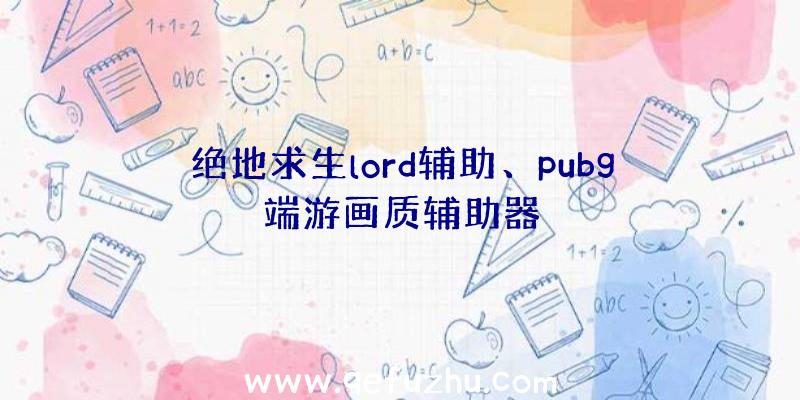 绝地求生lord辅助、pubg端游画质辅助器