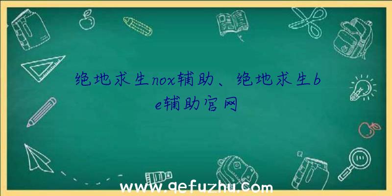 绝地求生nox辅助、绝地求生be辅助官网