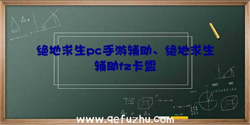 绝地求生pc手游辅助、绝地求生辅助fz卡盟