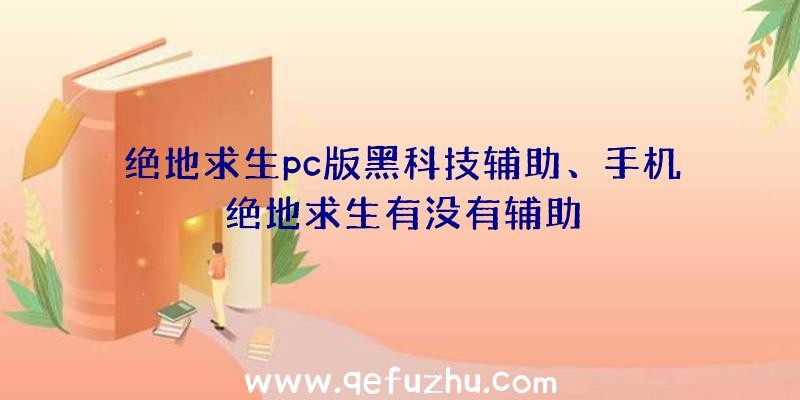 绝地求生pc版黑科技辅助、手机绝地求生有没有辅助