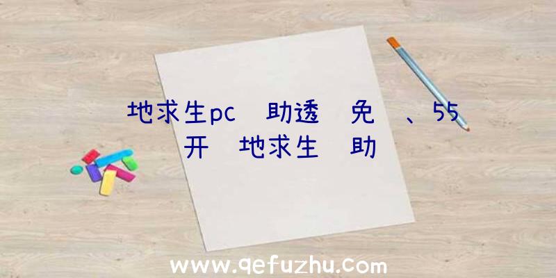 绝地求生pc辅助透视免费、55开绝地求生辅助