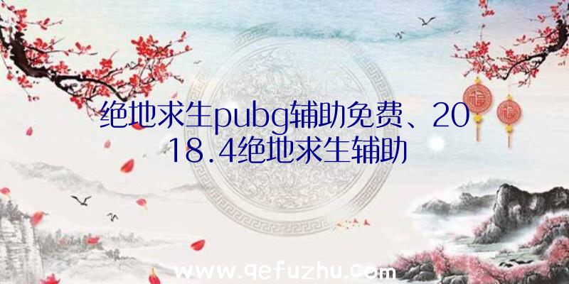 绝地求生pubg辅助免费、2018.4绝地求生辅助