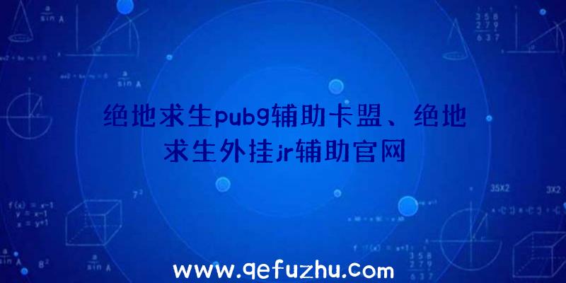 绝地求生pubg辅助卡盟、绝地求生外挂jr辅助官网