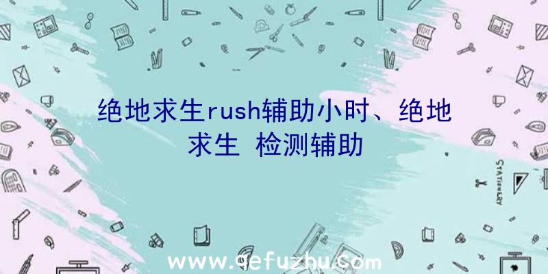 绝地求生rush辅助小时、绝地求生