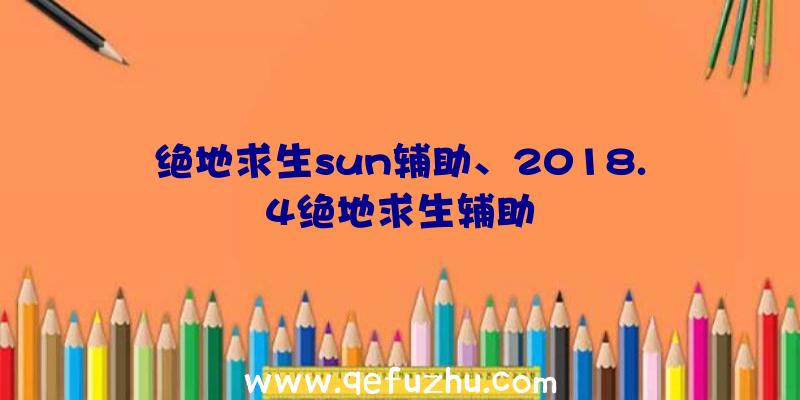 绝地求生sun辅助、2018.4绝地求生辅助