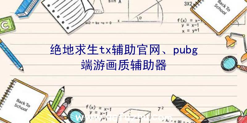 绝地求生tx辅助官网、pubg端游画质辅助器