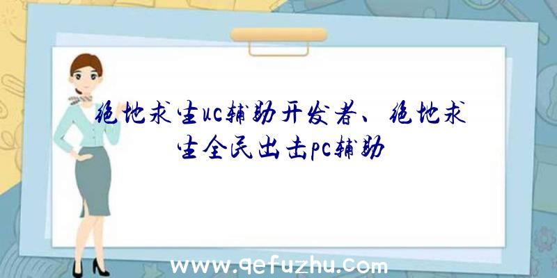 绝地求生uc辅助开发者、绝地求生全民出击pc辅助