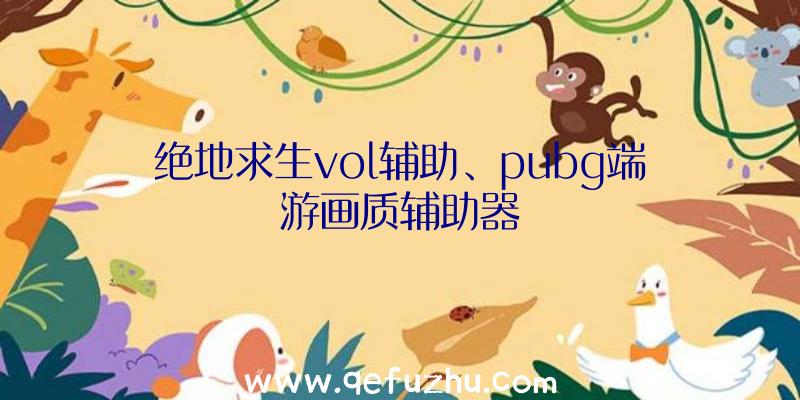 绝地求生vol辅助、pubg端游画质辅助器