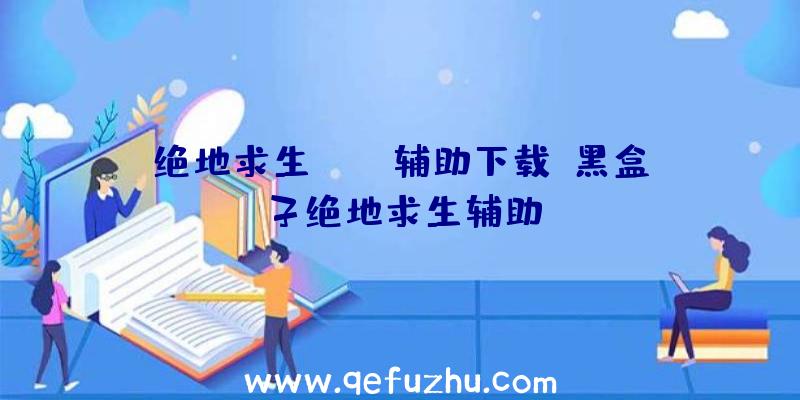 绝地求生xray辅助下载、黑盒子绝地求生辅助