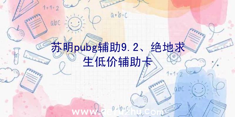 苏明pubg辅助9.2、绝地求生低价辅助卡