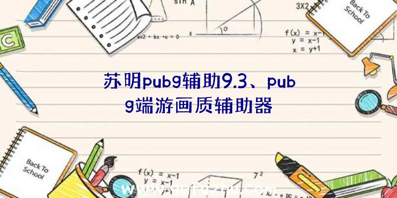 苏明pubg辅助9.3、pubg端游画质辅助器