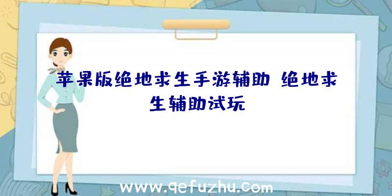 苹果版绝地求生手游辅助、绝地求生辅助试玩