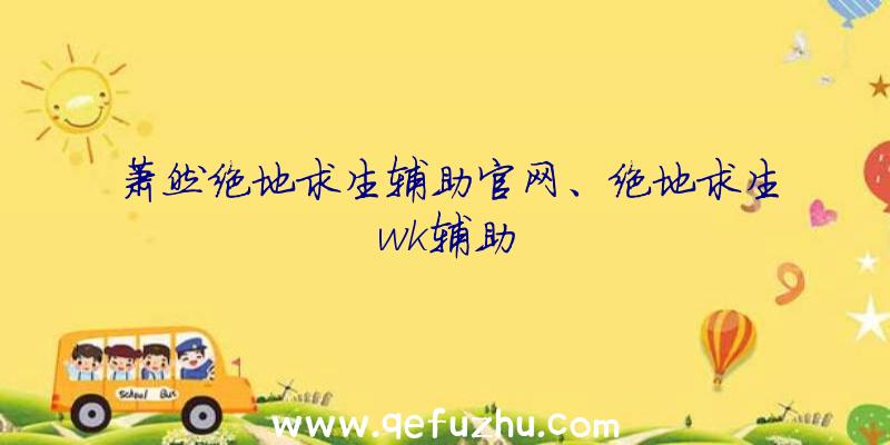 萧然绝地求生辅助官网、绝地求生wk辅助