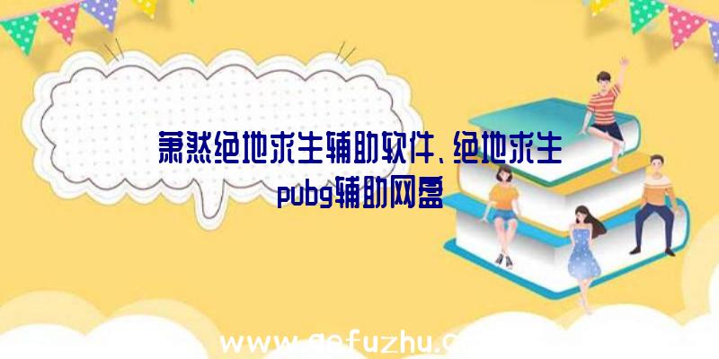 萧然绝地求生辅助软件、绝地求生pubg辅助网盘