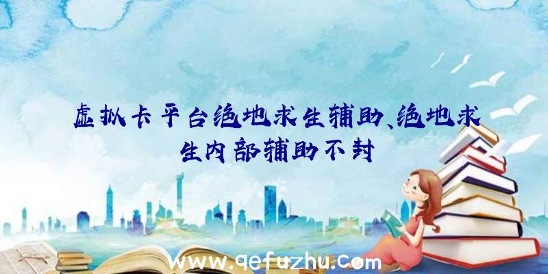 虚拟卡平台绝地求生辅助、绝地求生内部辅助不封