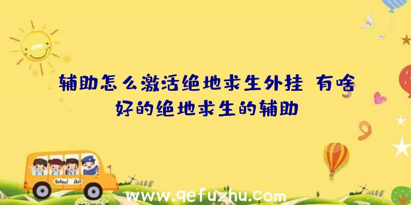 辅助怎么激活绝地求生外挂、有啥好的绝地求生的辅助