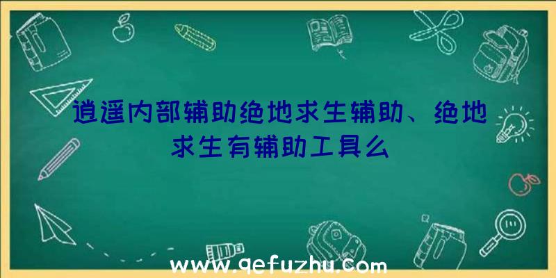 逍遥内部辅助绝地求生辅助、绝地求生有辅助工具么