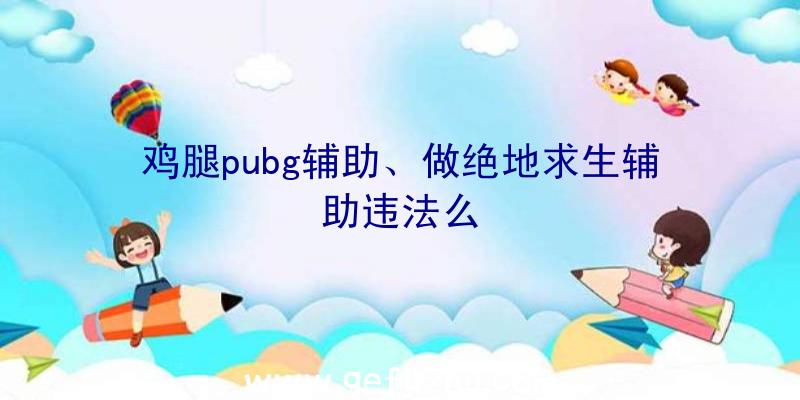 鸡腿pubg辅助、做绝地求生辅助违法么