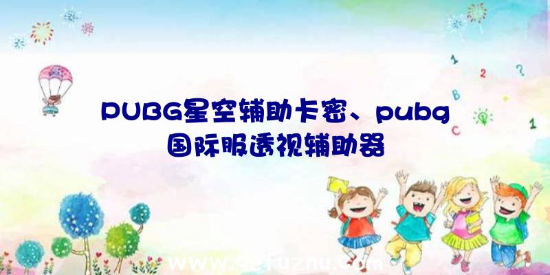 PUBG星空辅助卡密、pubg国际服透视辅助器