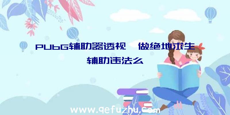 PUbG辅助器透视、做绝地求生辅助违法么