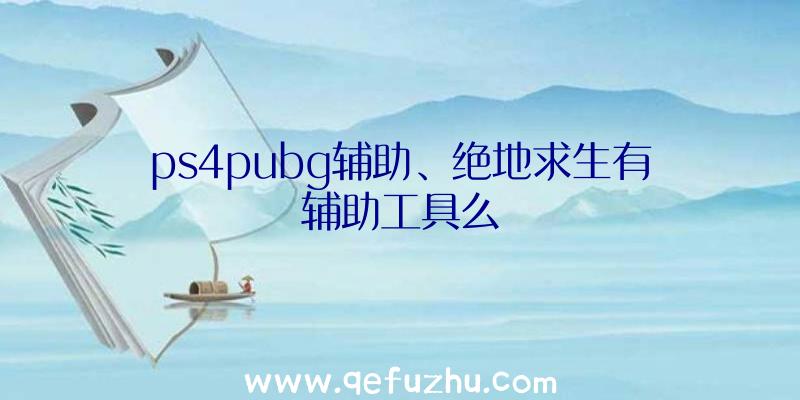 ps4pubg辅助、绝地求生有辅助工具么