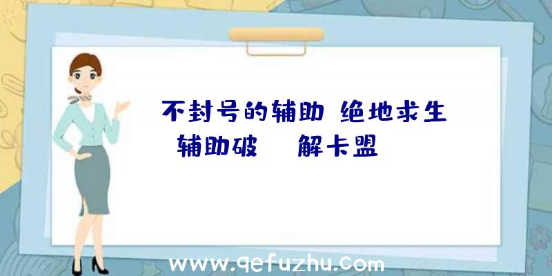 pubg不封号的辅助、绝地求生辅助破解卡盟