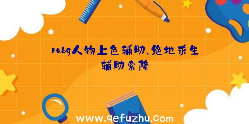 pubg人物上色辅助、绝地求生辅助索隆