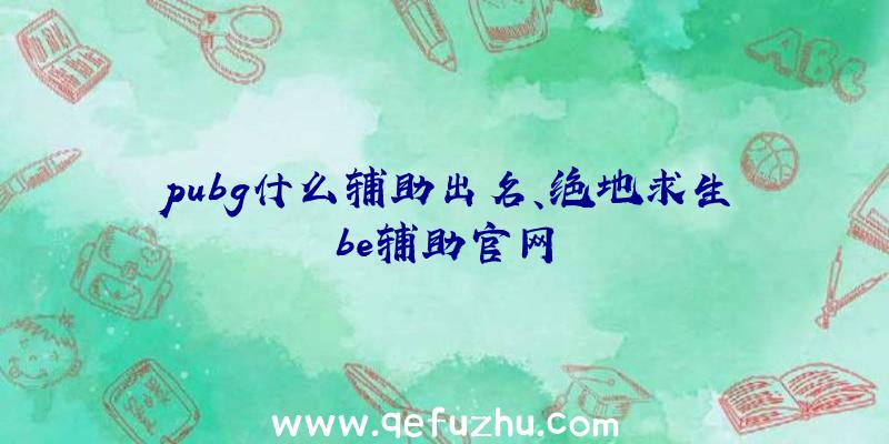 pubg什么辅助出名、绝地求生be辅助官网