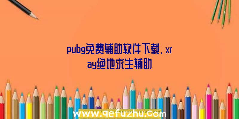 pubg免费辅助软件下载、xray绝地求生辅助