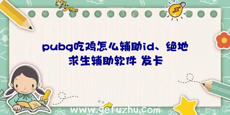 pubg吃鸡怎么辅助id、绝地求生辅助软件