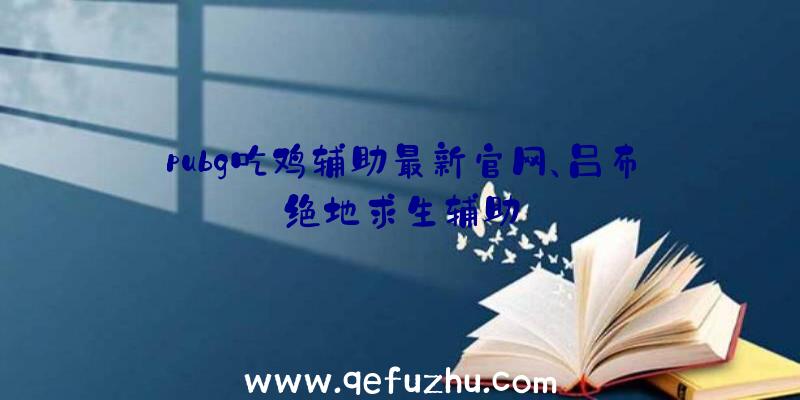 pubg吃鸡辅助最新官网、吕布绝地求生辅助