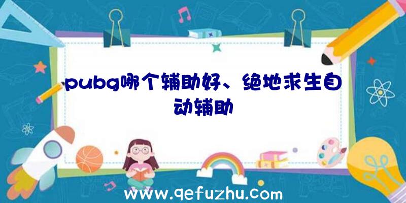 pubg哪个辅助好、绝地求生自动辅助