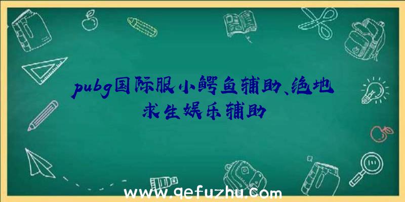 pubg国际服小鳄鱼辅助、绝地求生娱乐辅助