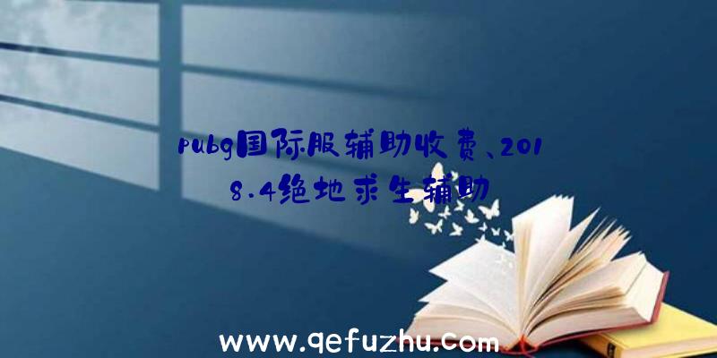 pubg国际服辅助收费、2018.4绝地求生辅助