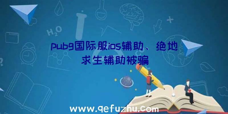 pubg国际服ios辅助、绝地求生辅助被骗