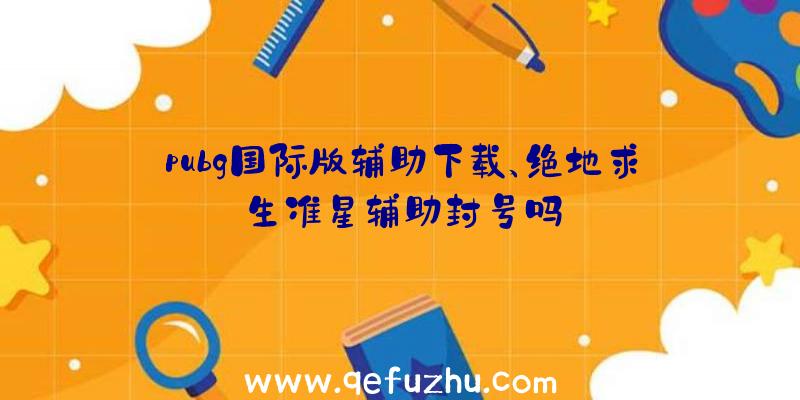 pubg国际版辅助下载、绝地求生准星辅助封号吗