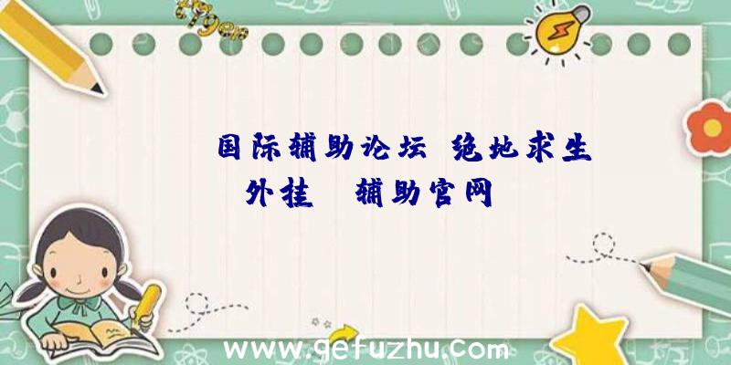 pubg国际辅助论坛、绝地求生外挂jr辅助官网