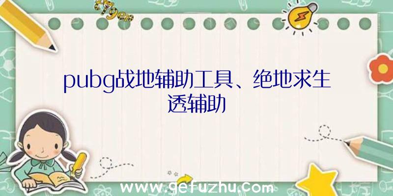 pubg战地辅助工具、绝地求生透辅助