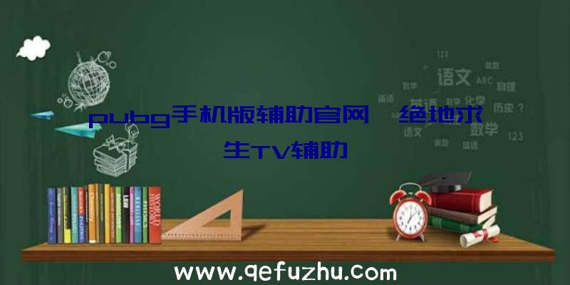 pubg手机版辅助官网、绝地求生TV辅助