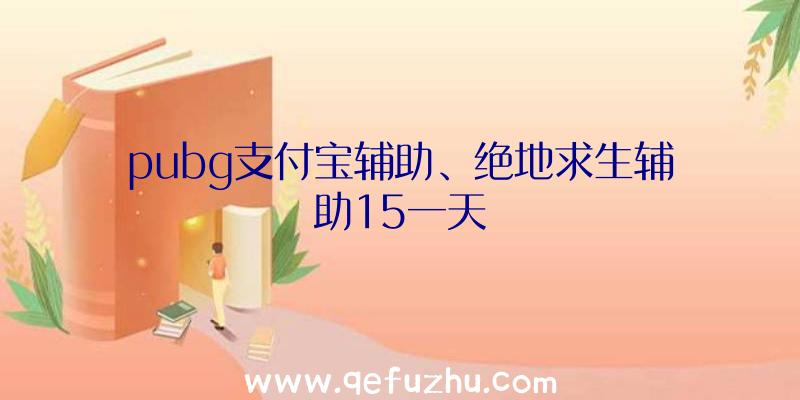 pubg支付宝辅助、绝地求生辅助15一天