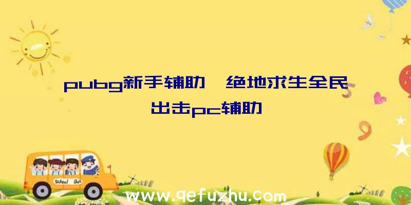 pubg新手辅助、绝地求生全民出击pc辅助