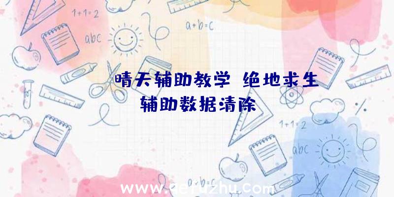 pubg晴天辅助教学、绝地求生辅助数据清除